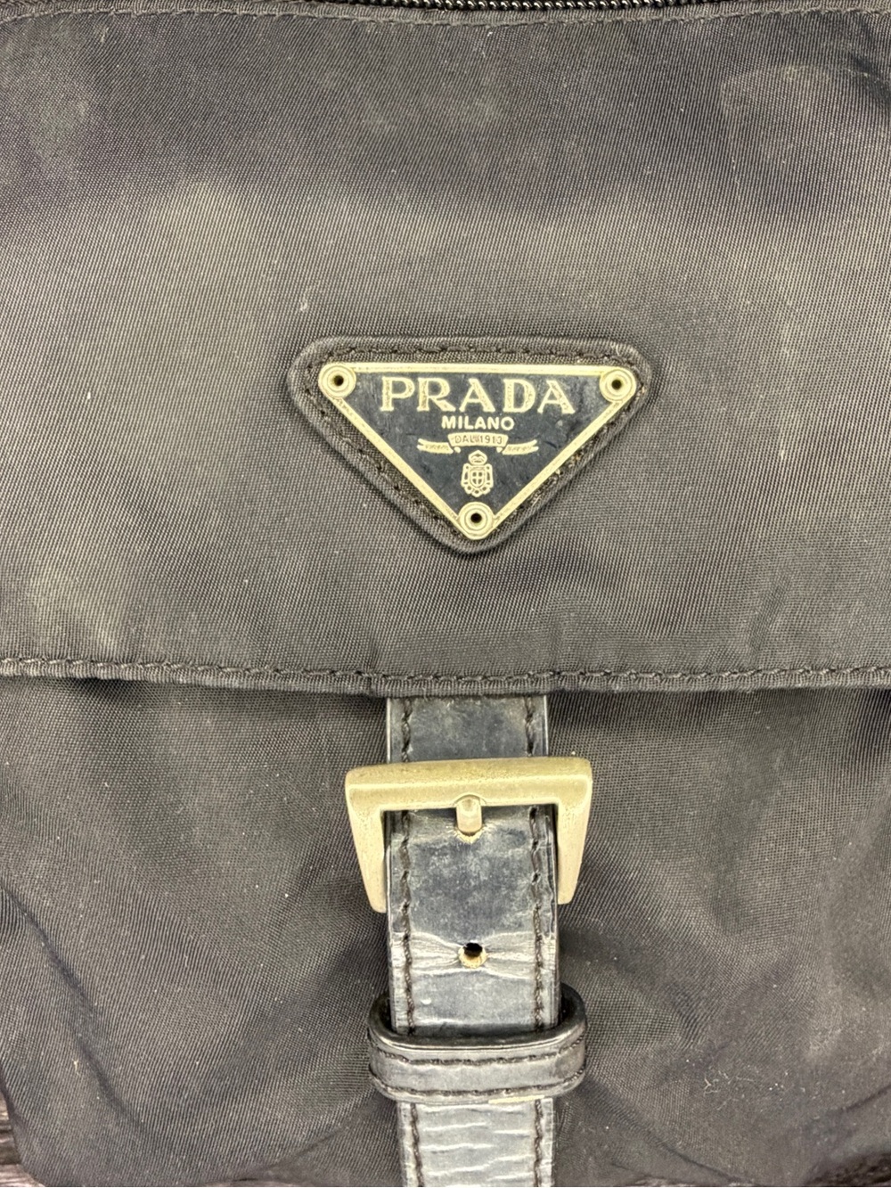 Prada Black Tessuto Nylon Crossbody Bag | Messenger Shoulder Bag | Vintage Y2K - Picture 7 of 11